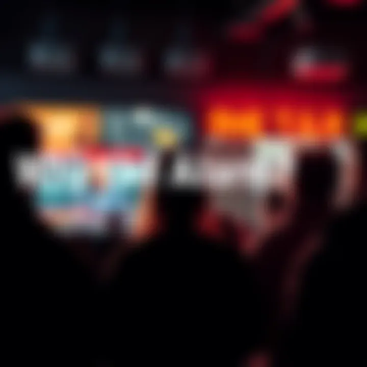 A group of people looking worried while watching a news report on a screen