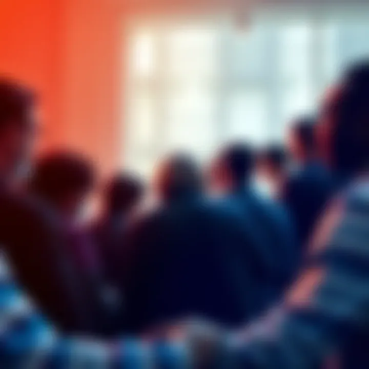 A group of people discussing their views in a circle, showcasing different perspectives.