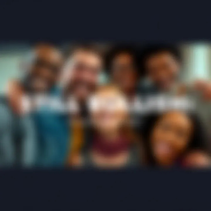 Group of diverse people smiling and supporting each other during tough times