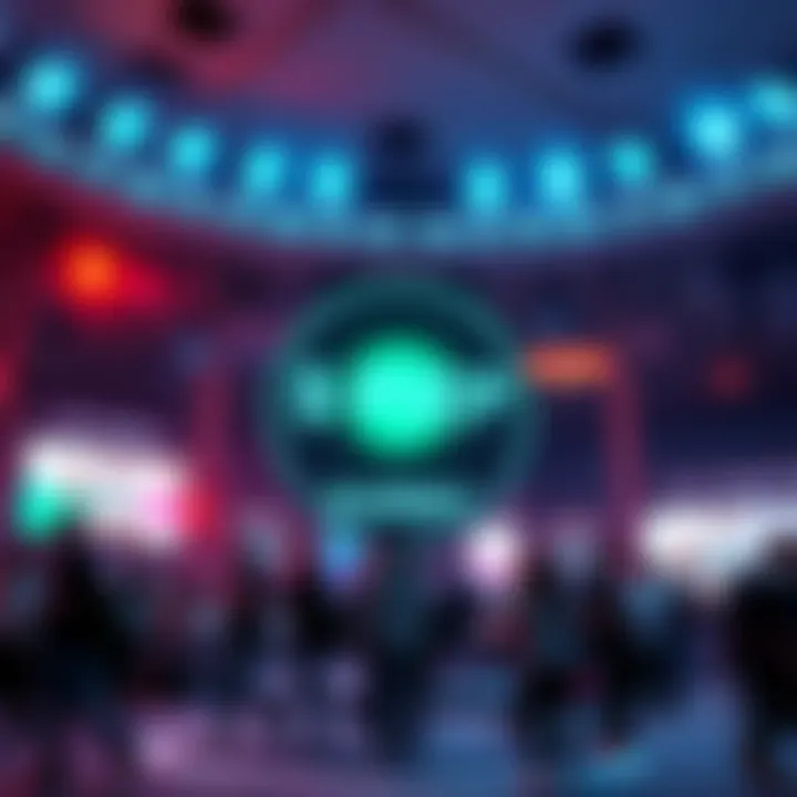$PEP logo prominently displayed at the BTC Summit event, attracting attendees' interest.