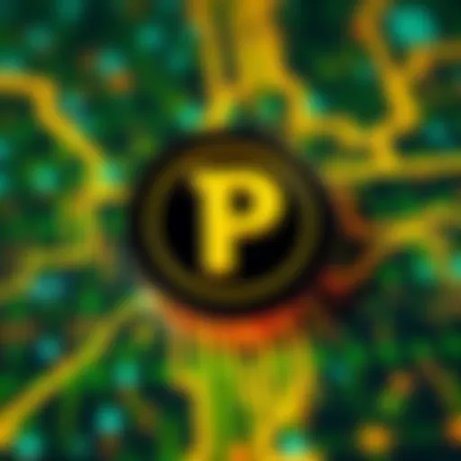 The Pepecoin logo prominently displayed on a digital blockchain background, symbolizing its decentralized nature and community ownership.