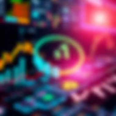 Graphic showing a $1 trillion mark with graphs representing growth in decentralized trading