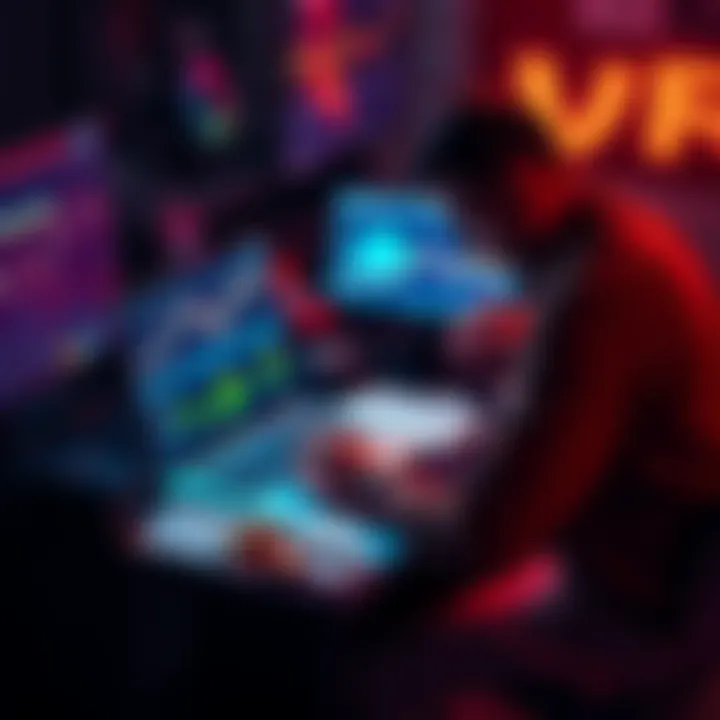 A person sitting at a desk, looking at cryptocurrency charts on a laptop, with notes scattered around and a focused expression.