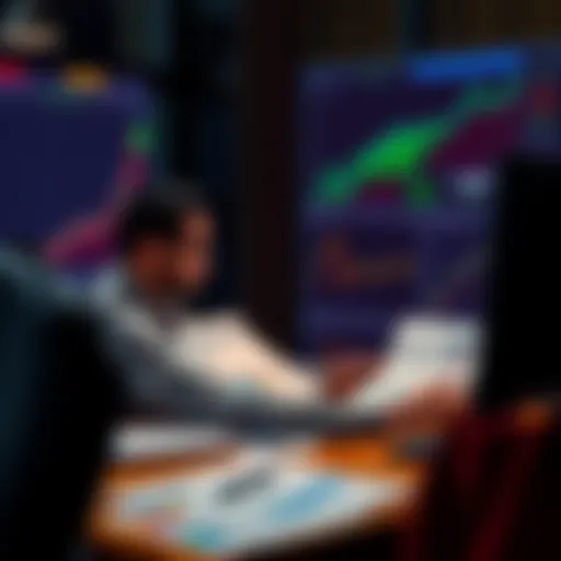 Person analyzing investment options A person sitting at a desk, reviewing financial documents and charts related to investments beyond cryptocurrency.