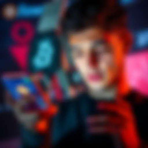 A person shows mixed emotions while checking Bitcoin price on their smartphone, reflecting anxiety and excitement about investing at high rates