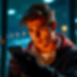 A person looking worried while checking scam alerts on a smartphone