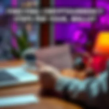 Person holding a note with 12 words A person looking at a note containing a 12-word phrase about cryptocurrency while sitting at a table with a laptop and a sealed envelope nearby