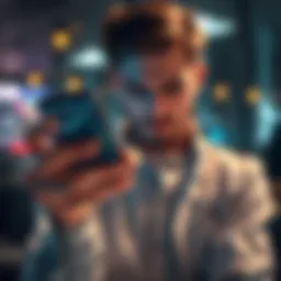 Individual looking worried while checking crypto market trends on their smartphone