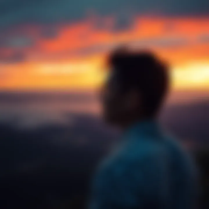 Individual looking out at a horizon, reflecting on uncertain outcomes for the year ahead.