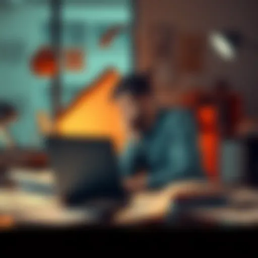 A person sitting at a desk, looking thoughtful while surrounded by papers and a laptop, symbolizing confusion and the search for clarity.
