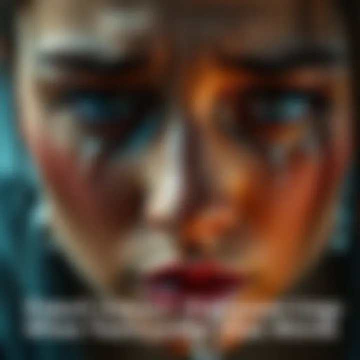 Person Crying A close-up of a person's face with tears streaming down, expressing deep emotions.