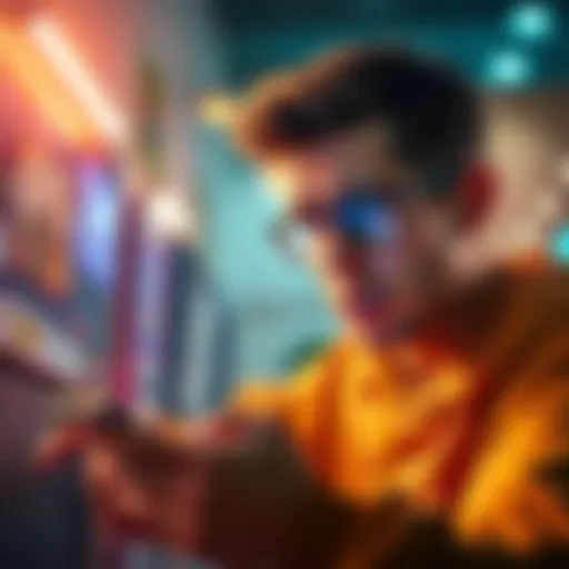 A person looking at their phone with a confused expression while trying to earn rewards from ads