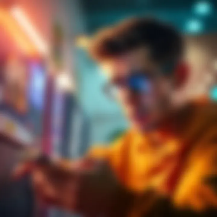 A person looking at their phone with a confused expression while trying to earn rewards from ads