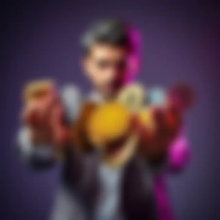 Person holding cryptocurrency coins A person confidently holding various cryptocurrency coins, symbolizing strong conviction in HODLing during market fluctuations.