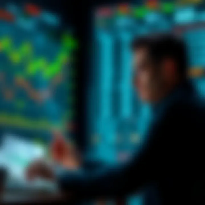 A person looking at financial charts while analyzing investment options, showing a commitment to their beliefs through financial decisions.