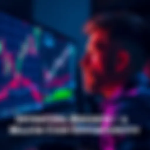 A person with a thoughtful expression looking at cryptocurrency charts on a computer screen, symbolizing regret over missed investment opportunities.