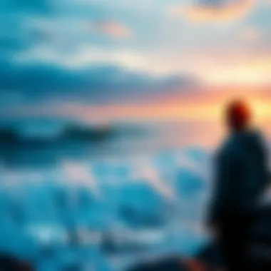 Person standing by the ocean A person looking out at the ocean waves, symbolizing change and new beginnings.