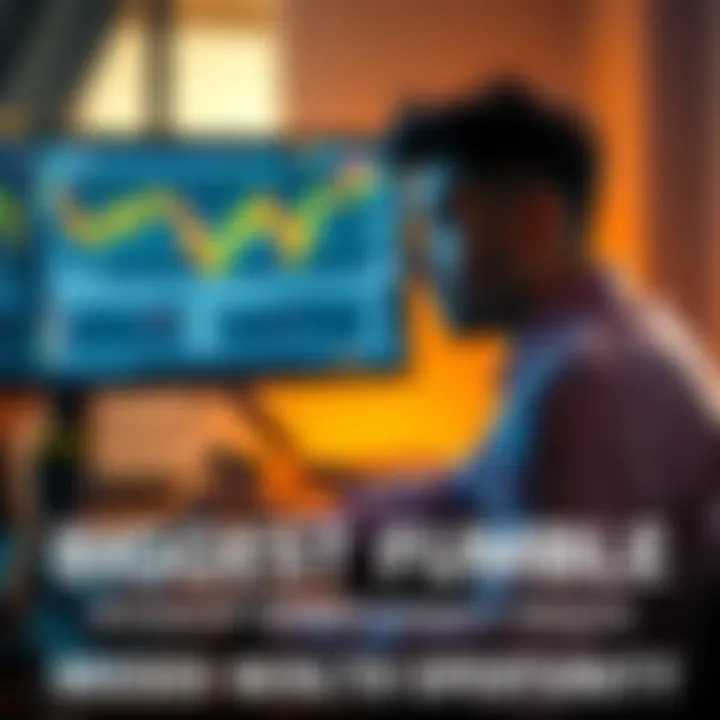 A person sitting with a thoughtful expression, looking at a computer screen showing cryptocurrency charts, symbolizing regret over a missed investment opportunity.