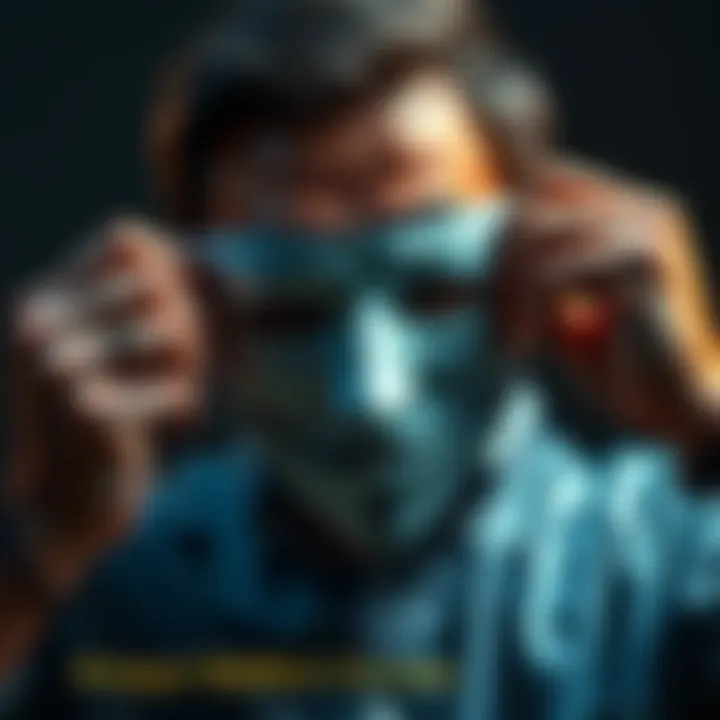 A person pulling off a mask to reveal their true face, symbolizing honesty and authenticity.