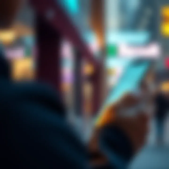 A person checking their Revolut app on a smartphone, displaying account balance and transaction history, with focus on digital banking experience.