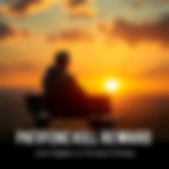 Individual sitting on a bench, looking at a horizon, symbolizing patience and timing in life