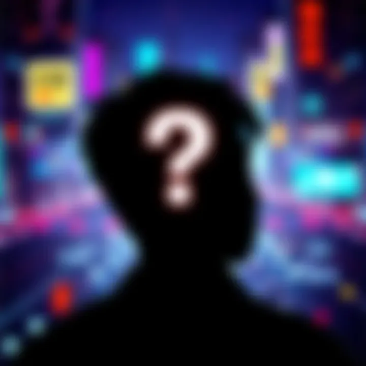 A silhouette of a person with a question mark above their head, symbolizing the mystery of Shatoshi Nakamoto.