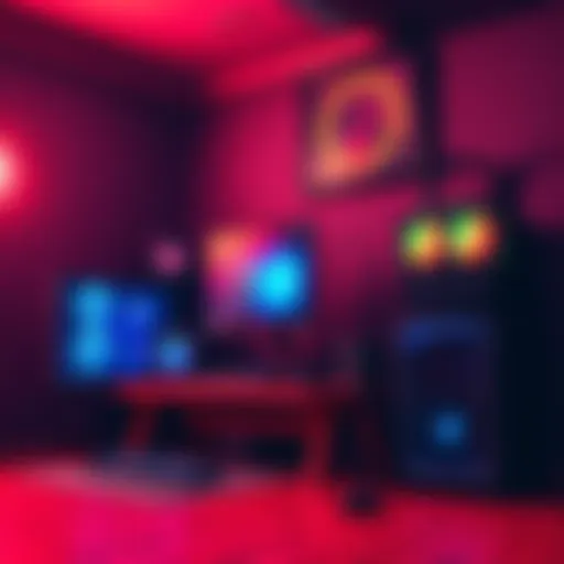 A simple setup of personal mining equipment with a computer and mining rigs, showcasing the potential for income generation.
