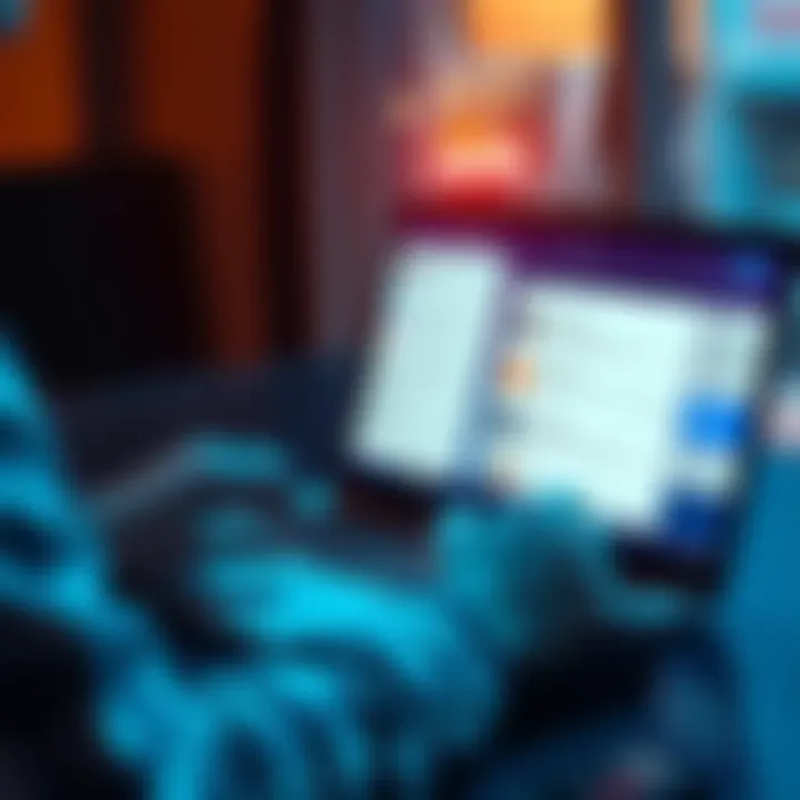A person analyzing Phantom Wallet reviews on a laptop, showing a mix of positive and negative feedback on the screen.