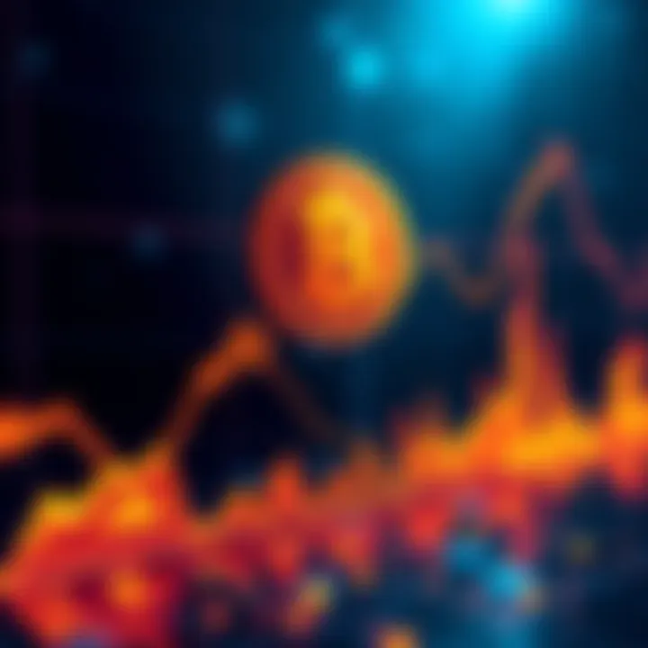 A line graph showing the steep decline of Pi cryptocurrency value with a notable downturn, representing its position as a low market performer.