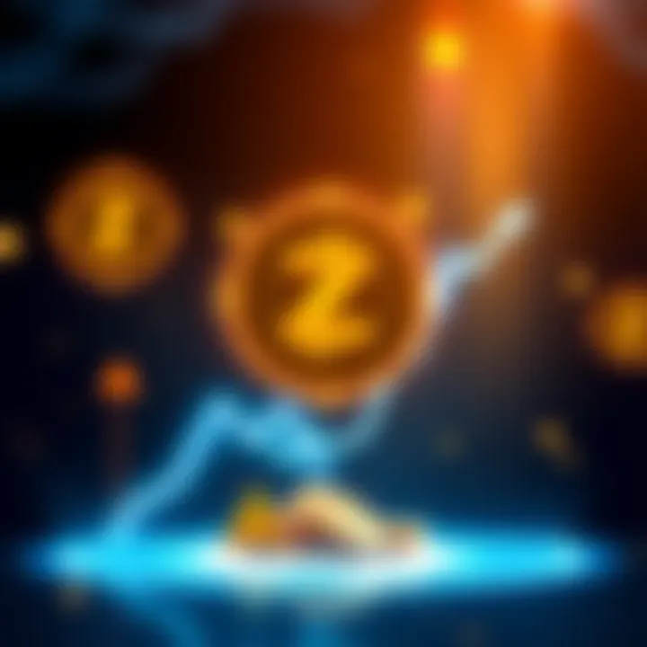 A graphic showing a downward trend in Pi's price, highlighting $0.19 with caution symbols and investment tips.