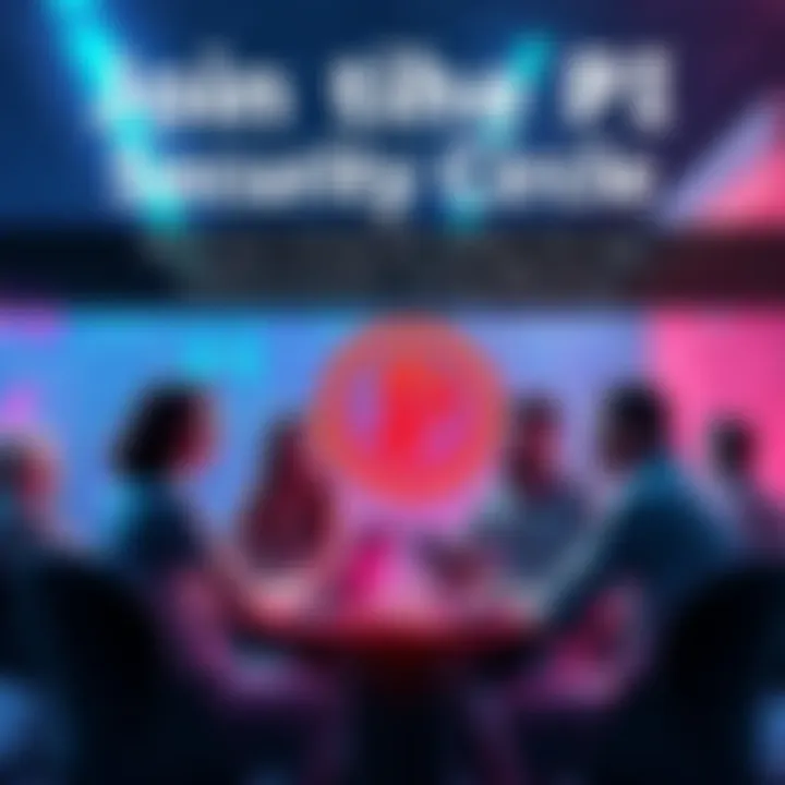 A group of Pi miners discussing the benefits of joining a verified Security Circle to boost mining efficiency.