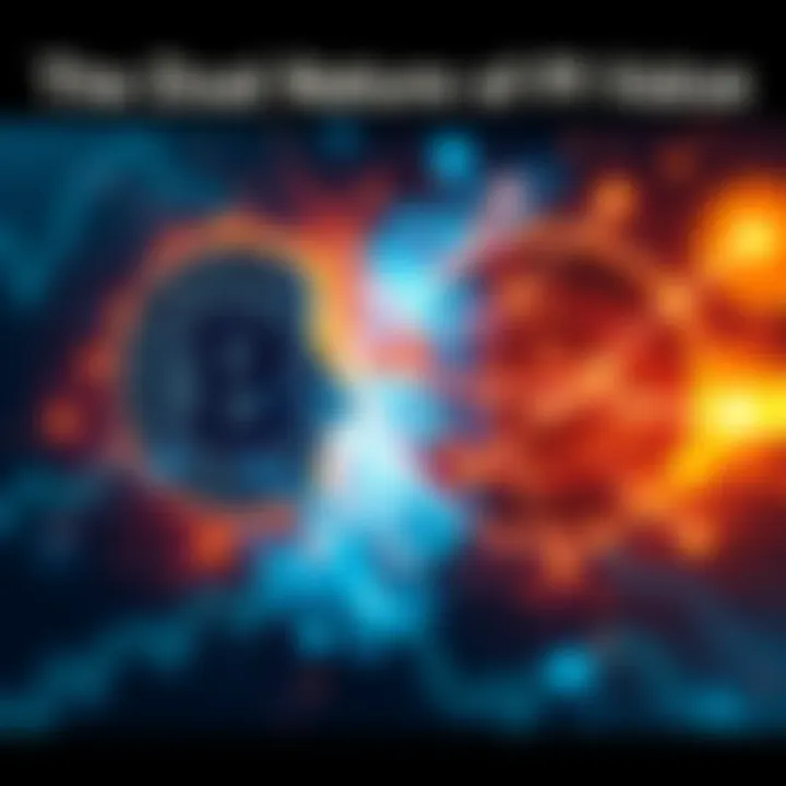 A compelling visual representation of the contrasting perspectives on PI value, showcasing both optimism and skepticism in the cryptocurrency market.