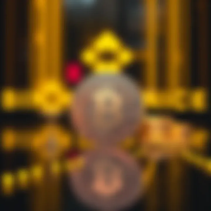 A digital representation of Pi Coin with Binance logo in the background, symbolizing the speculation about its listing on major exchanges.