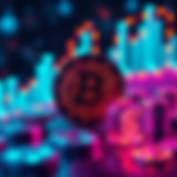 Conceptual illustration of digital currency with Pi logo and global financial symbols