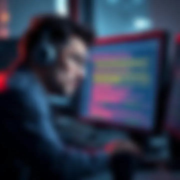 A frustrated user looking at a computer screen with error messages related to Pionex functionality issues