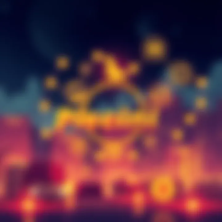 Illustration of tokenization concept with supply chain symbols and sustainability icons