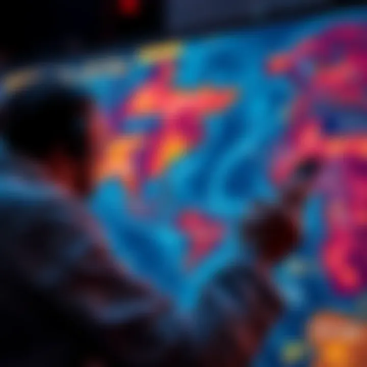 Player exploring Atlas Earth A gamer looking at a virtual map in Atlas Earth, frustrated but excited about acquiring new parcels.