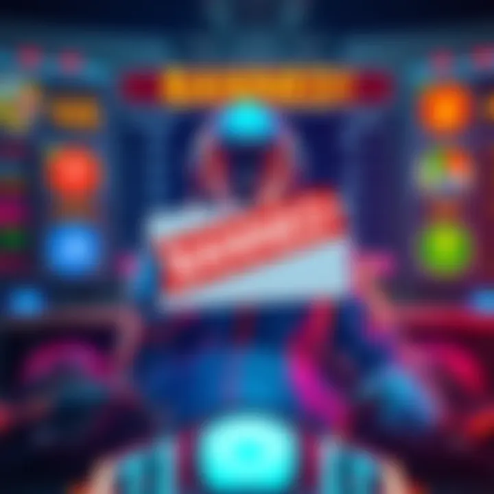 A game character representing a cheater with a 'Banned' sign, surrounded by a scoreboard and GPS icons