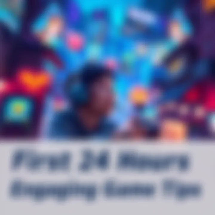 A gamer immersed in gameplay surrounded by vibrant graphics and neighborhood features, showing excitement and engagement.