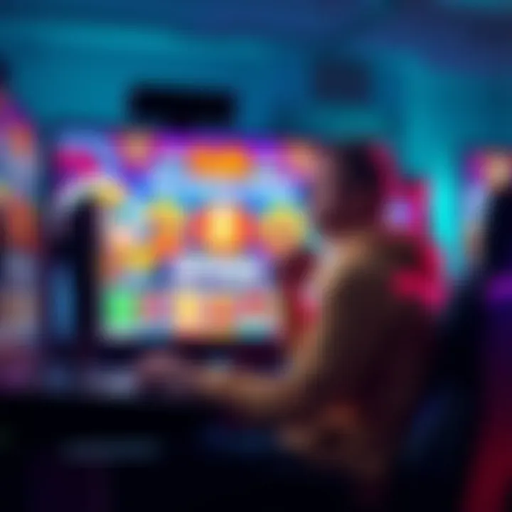 Player frustrated with ads A person sitting at a gaming console looking annoyed while watching a long advertisement for extra spins