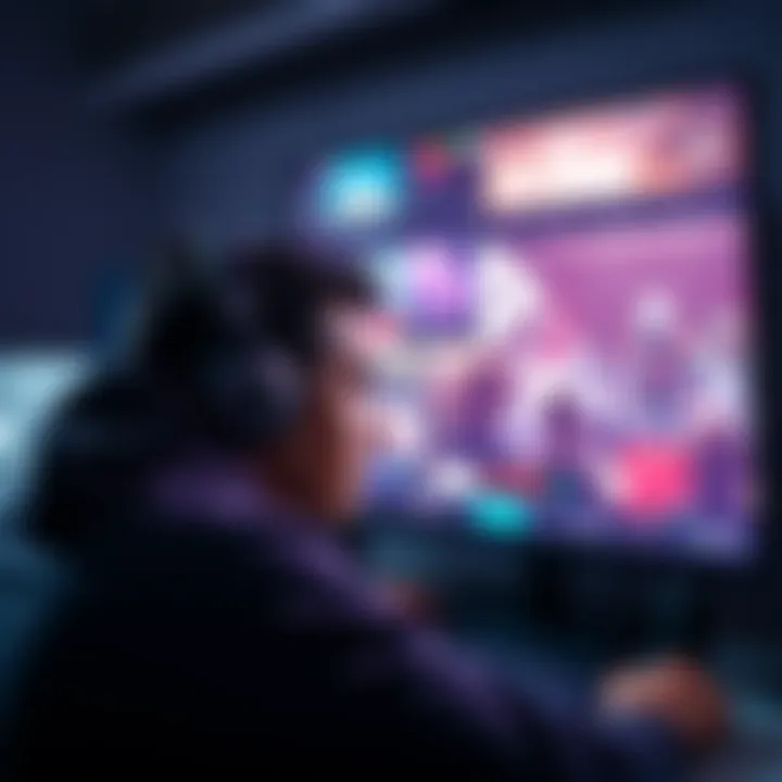 A gamer looking frustrated while playing a game filled with inappropriate ads on the screen
