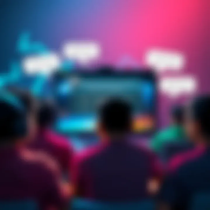 A group of players expressing frustration at a computer screen, showing a reset notification for daily bonuses on a gaming website, with chat bubbles illustrating their complaints.