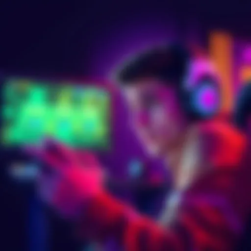 A gamer looks frustrated at their screen, showing misleading game reward notifications