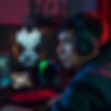A player shows a sad expression while looking at their gaming setup, reflecting on their ban from Hunt: Showdown after cheating. The screen displays the game logo and a ban message.