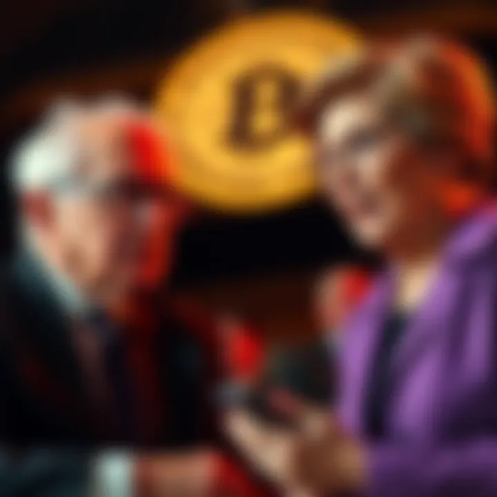 Bernie Sanders and Elizabeth Warren speaking against Bitcoin investments in 401(k) plans