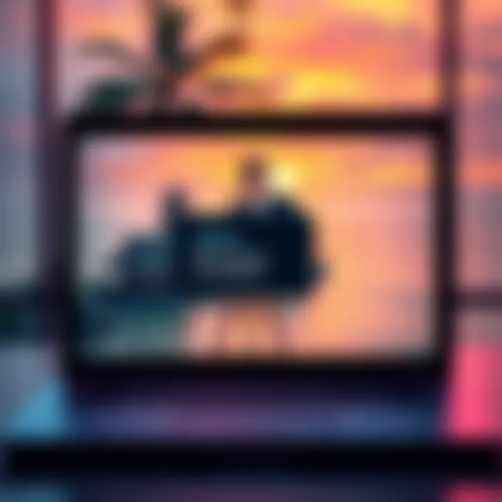 A laptop displaying a Polkadot Blockchain Academy lecture with a vibrant Bali backdrop