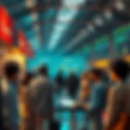 People discussing developments at Polymarket, with charts and future plans on display