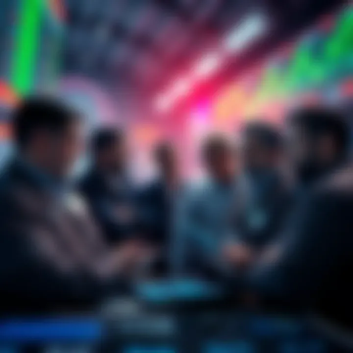 Group of traders discussing allegations of insider trading related to US-Iran betting on a digital platform