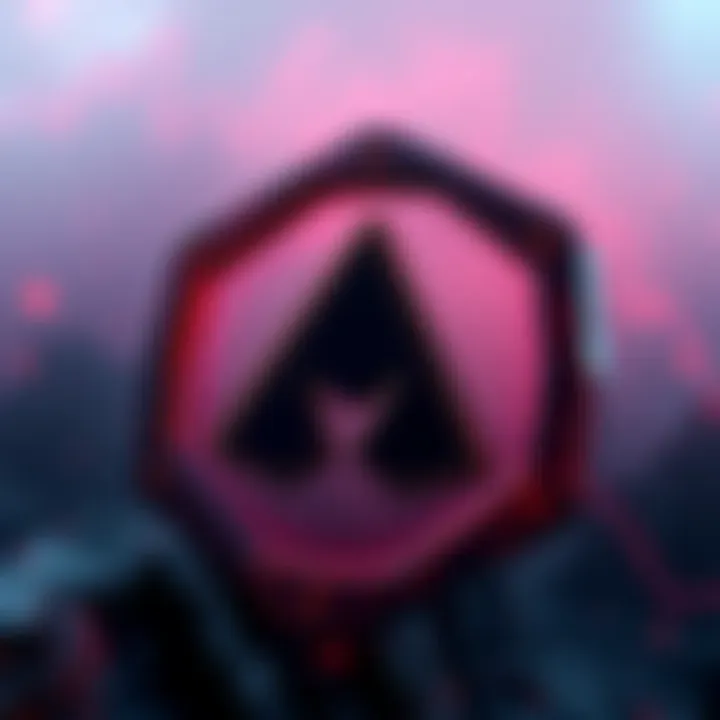 Poopring logo surrounded by a warning sign, symbolizing the risk of delisting and leadership issues in the crypto market.