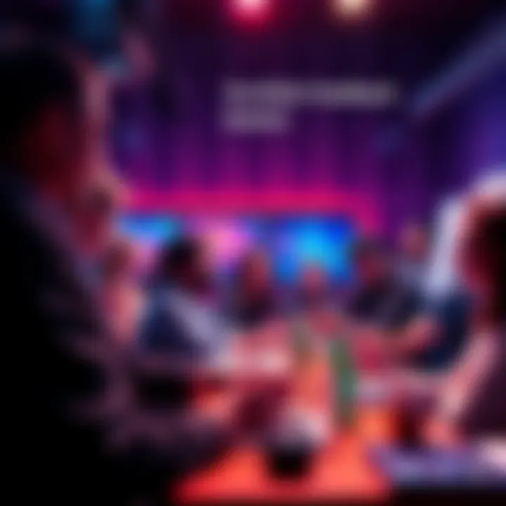 A diverse group of artists sharing their work and giving feedback to each other in a creative setting.